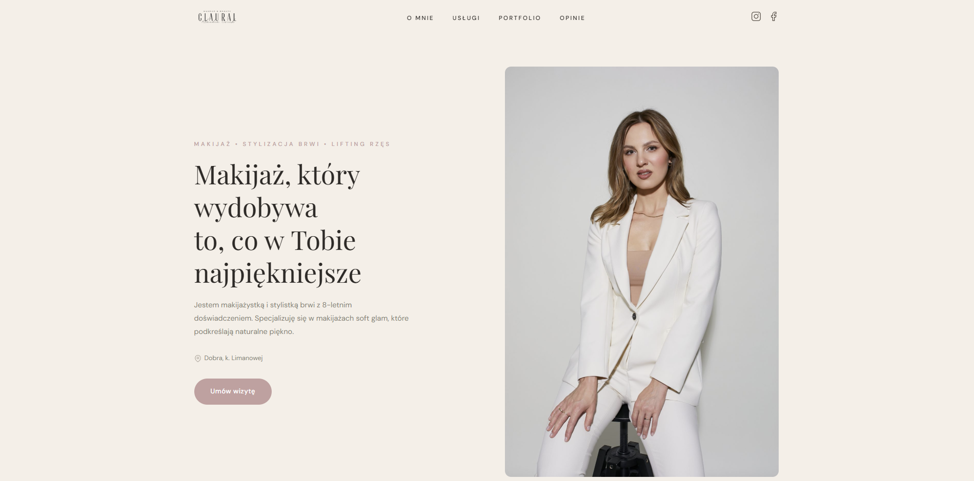Screenshot strony Klaudia Czech